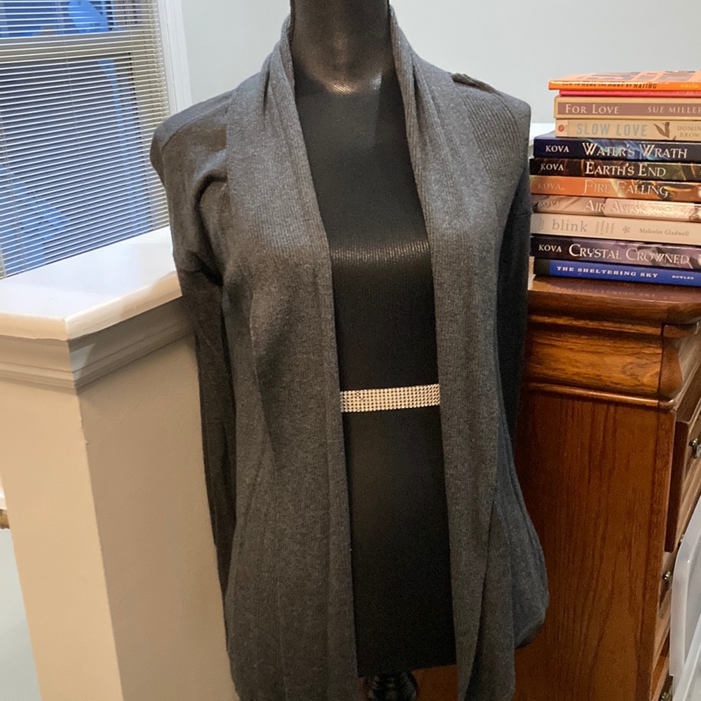 EXPRESS Beautiful condition open faces grey cardigan